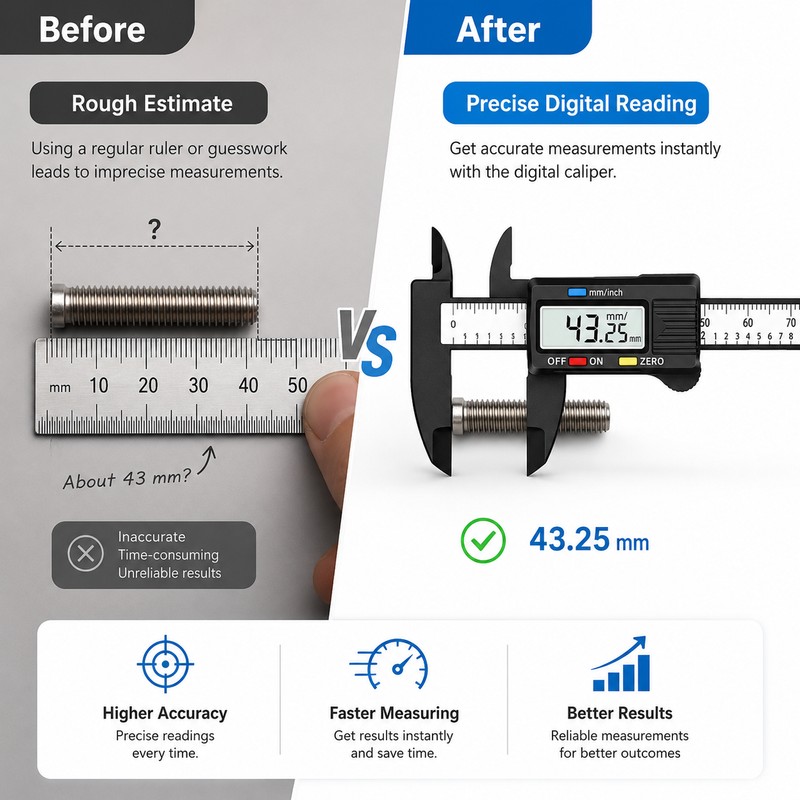 Digital Caliper Measuring Tool for DIY Projects – Carbon Fiber