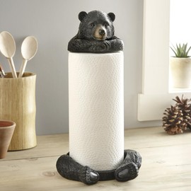 BLACK FOREST DECOR Whimsical Bear Paper Towel Holder