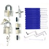 Moli Locksmith Lock Picking Practice Set,3pcs Transparent Lock with 17pcs