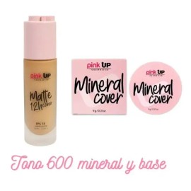 Maquillaje Matte Cover Pink Up 12 Horas  Mineral Cover                                                                                                