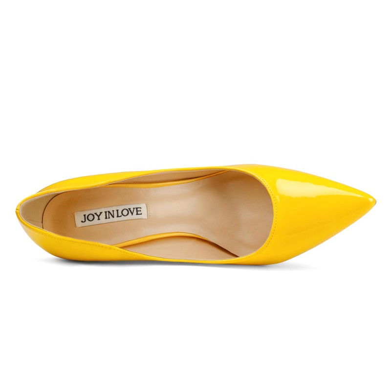 JOY IN LOVE Women's Shoes Low Heels Pointy Toe Kitten