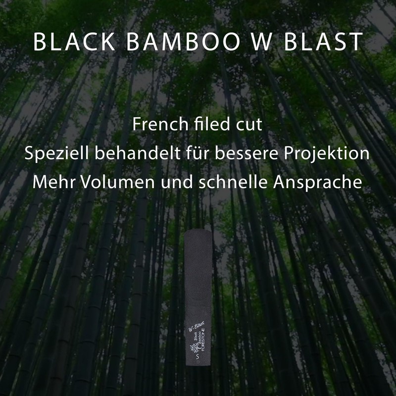 Forestone Black Bamboo Alto Saxophone Reed - Japan - Bamboo