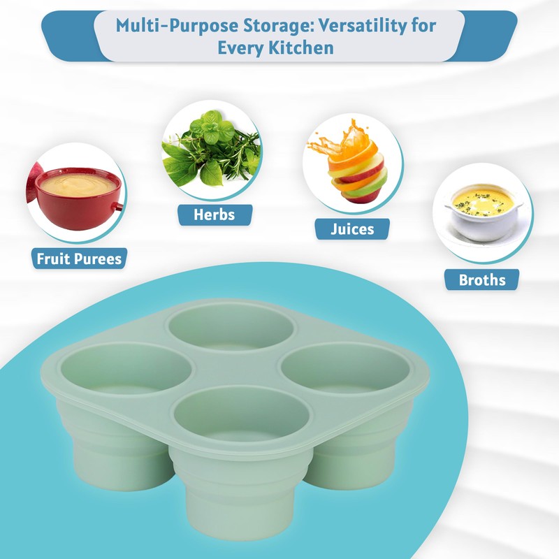 UR Happy Place Silicone Freezer Tray with Lid - Stackable