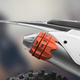 NICECNC Orange Universal Escape Tail Pipe Guard Cover Compatible with Gas GASEC 2T EC 4T EC250E4/300E4 XC250/300 FSE/FSR 2003-2009 Compatible with for KTM 50cc-530cc 2004-2018 See Fitments