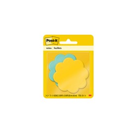 Post-it Notes, Daisy Shape, Assorted Colors, 2.6x2.6 in, 2 Pads, 75 Sheets/Pad (7350-DSY)