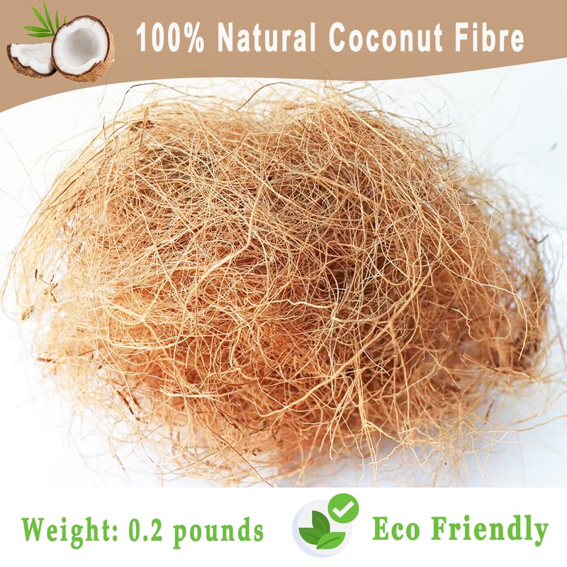 Natural Organic Coconut Husk Silk, Pure Coconut Shell Fiber Orchid