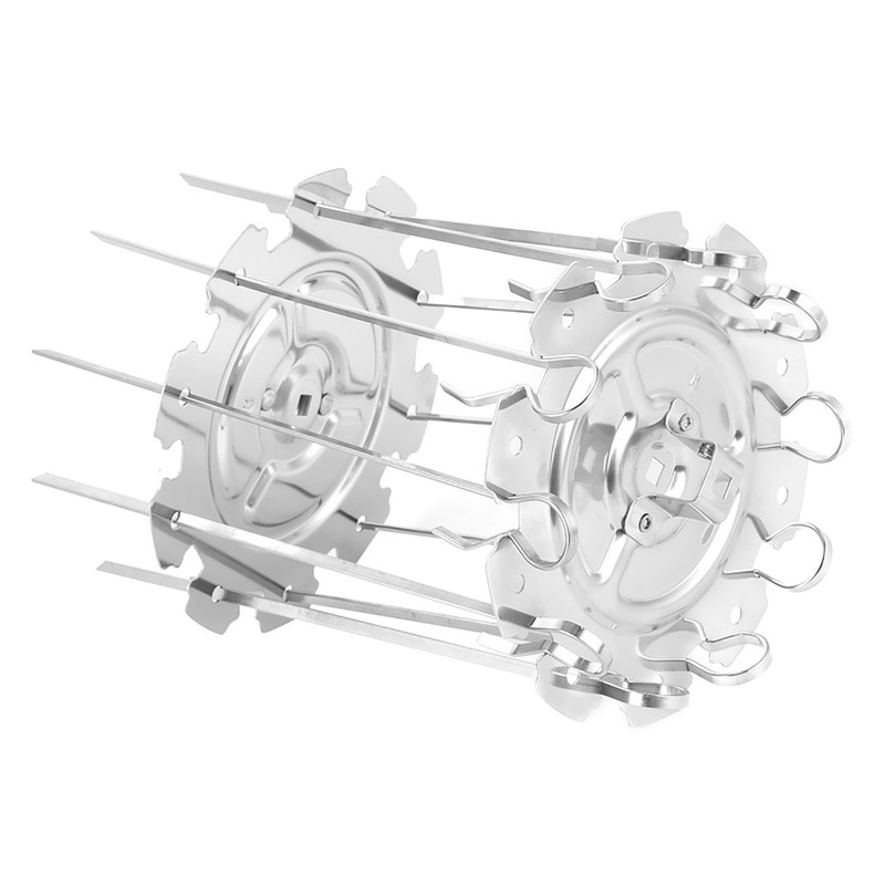 Stainless Steel Roaster Electric Oven Barbecue Skewers Needle Cage Set