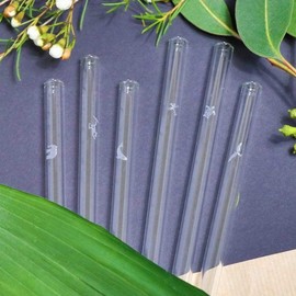 Earth Day Edition 6 x 23 cm Glass Straws with Engraved Motifs