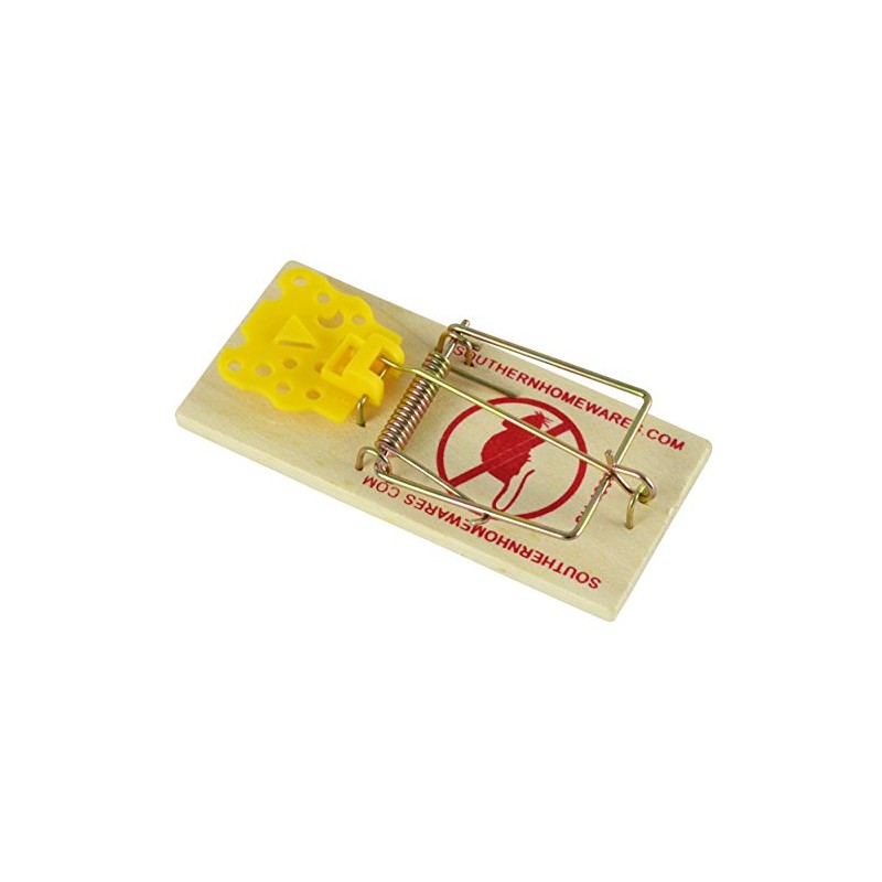 Snap Mouse Traps with Spring Action and Expanded Cheese-Shaped Trigger,