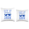 Let It Snow Ski Goggles Throw Pillow, 18x18, Multicolor