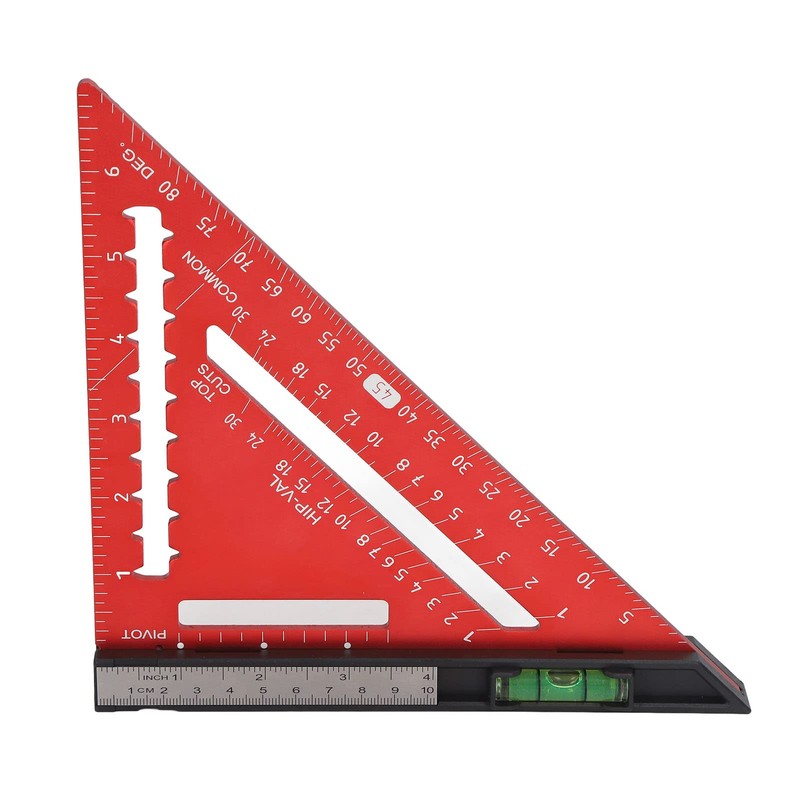 7 Inch Rafter Square with Level Aluminum Alloy Detachable Triangle