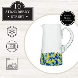 10 Strawberry Street Mazatlan Mexican Glassware, Pitcher