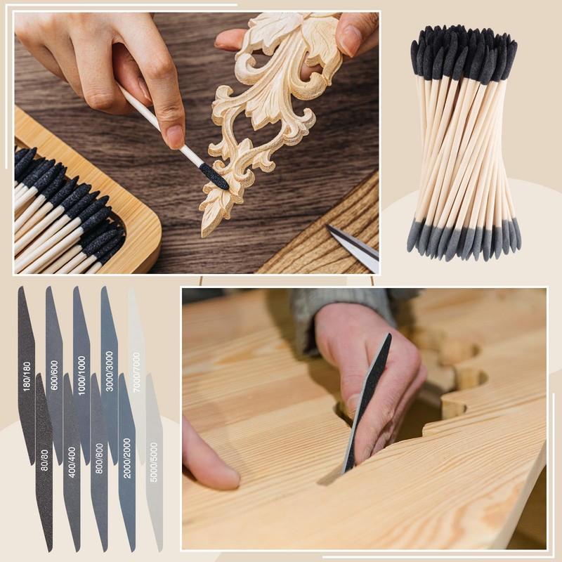 Leriton 70 Pcs Sanding Sticks Set for Plastic Models Includes
