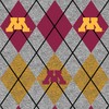 SYKEL ENTERPRISES University of Minnesota Fleece Blanket Fabric with Argyle