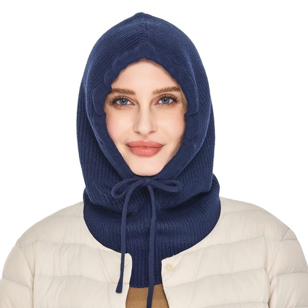 Timoise - Sombreros de invierno para mujer, pasamontañas, bufanda cálida