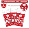 3Pcs Graduation Tablecloth Party Decorations,Large Disposable Graduation Cap Congratulations Grad