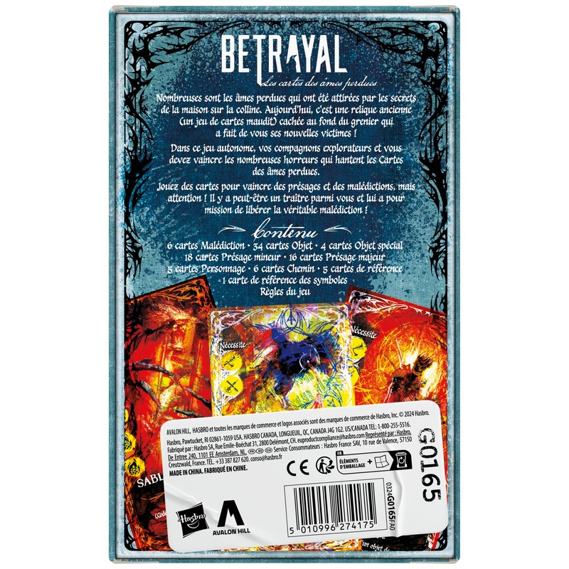 Betrayal Deck of Lost Souls Tarot Inspired Roll Card Game