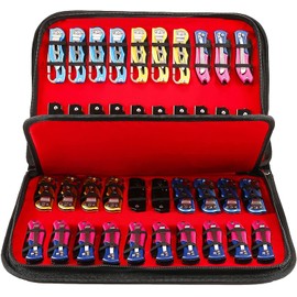 Knife Case,Knife Display Case,Knife Storage,40 Slots Folding Knife Holder Organizer,Butterfly Pocket Knife Carrier,Knives Collection Protector For Survival Tactical Outdoor EDC Mini Knife (Black+Red)