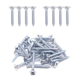 IMScrews 100pcs 1 Inch Drywall Screws - #6 Flat Head Phillips, Fine Thread, Sharp Point, Ideal for Drywall, Wood, and Sheetrock, Carbon Steel (1022A), Zinc Coated