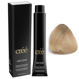 Cree Professional 10.7 - Lightest Sand Blond Permanent Hair Color - Long Lasting, Rich Vibrant - Gray Coverage 100ml - 3.4 fl.oz.