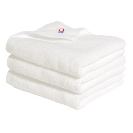 Imabari Towel, White Face Towel, Set of 3, Soft Medium Thick Type, Absorbent, Quick Drying, White, Made in Japan, 13.4 x 31.5 inches (34 x 80 cm), 100% Cotton