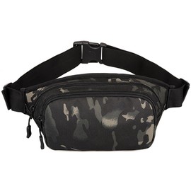 Tactical Waist Pack Portable Fanny Pack Outdoor Army Waist Bag Military Waist Pack for Cycling Camping Hiking, Night camouflage.