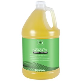 True+Real 100% Pure Castor Oil – Cold-pressed, Hexane Free, Unrefined, Premium USP Castor Oil, 1 Gallon