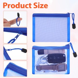 BOHUIZ Small Mesh Makeup Bags, 5 x 4 Inch Portable Zipper Pouch Bags Small Mesh Bag with Zipper for Home Office Purse Makeup Lipstick Travel Pencil Case Organization