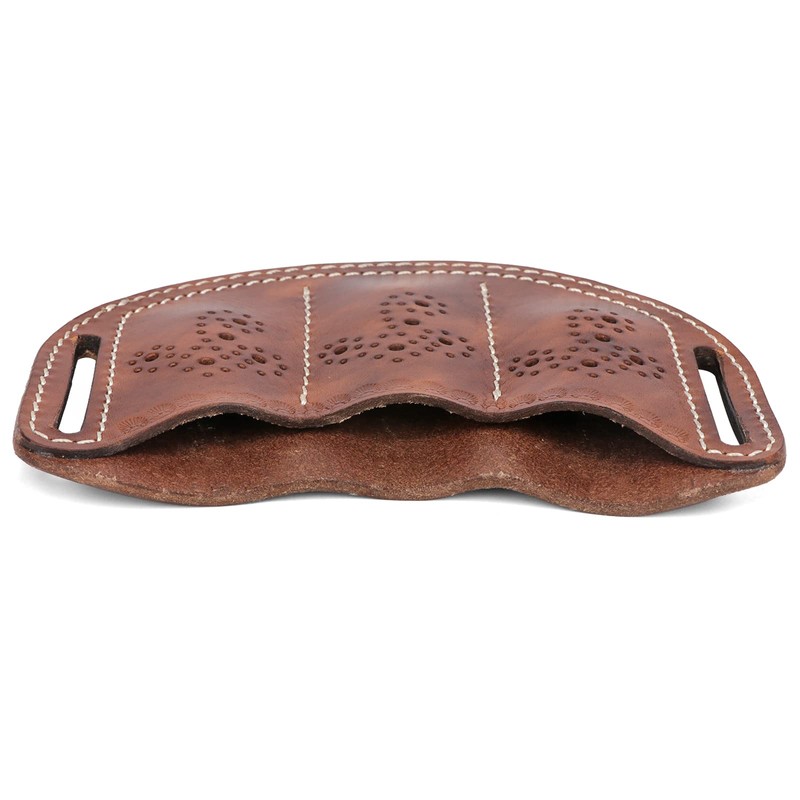 TOURBON Leather Pocket Tool Belt Pouch 3 Slots EDC Multitool