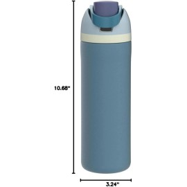Owala FreeSip Insulated Stainless Steel Water Bottle with Straw, 24 OZ Denim NEW