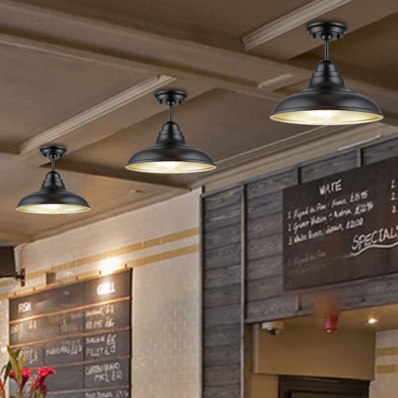 FLQMYQ Farmhouse Semi Flush Mount Ceiling Lights, Modern Ceiling Light