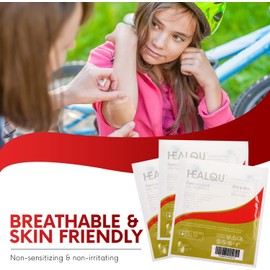 Healqu Aderezo hidrocoloide para heridas, 10 x 10 cm, caja de 10 vendajes grandes, parches hidrocoloides esterilizados con bordes para llagas de cama, abrasiones y más, impermeable y absorbente con protección