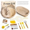 BAVIFY Sourdough Starter Kit, 9" Round & 10" Oval Banneton