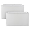 Aspen Creative 38752-2, Rectangle Collapsible Spider Lamp Shade, White, 11+17"