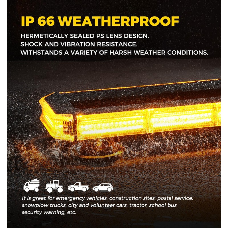 Xprite LED 150 Rooftop Emergency Strobe Light Bar w/Control Panel
