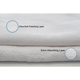 Glass Polish 15112 Premium Dual-Sided Microfiber Towel - Ultra Soft for Polishing and Extra Absorbent - Pack of 2 Cloths