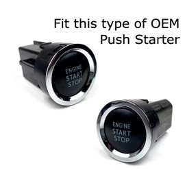 iJDMTOY Sports Red Engine Start/Stop Push Start Button Decoration Cover & Surrounding Ring Trim Compatible with Toyota Camry Tacoma Tundra Avalon RAV4 Mirai Corolla Gasoline Engine Models, etc