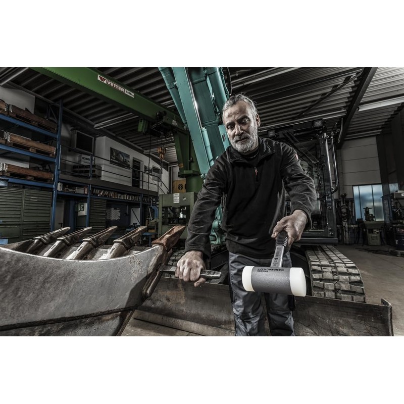 Halder 3377.040 Supercraft 30 oz Dead Blow Hammer, Steel Handle