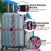 2 Pack Luggage Straps for Suitcases, Adjustable Travel Belt with