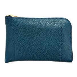 Agility affa "Smart Wallet" Women's L-Shaped Wallet, Compact, Genuine Leather, Fits Smartphones, blue