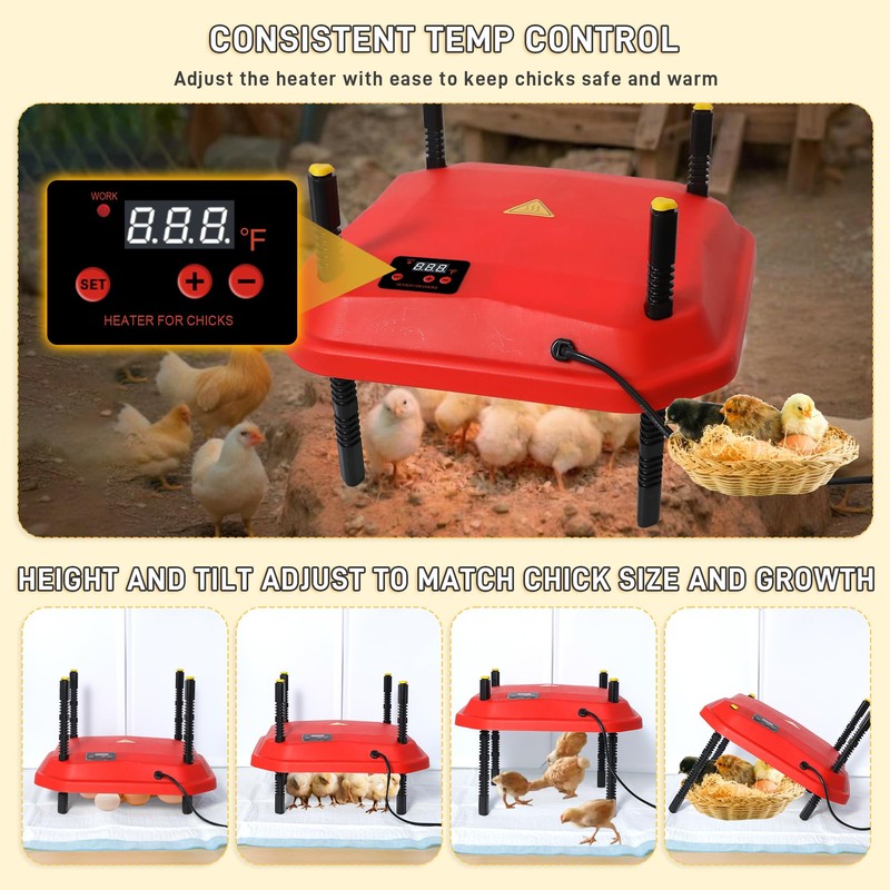Upgraded Brooder Box for Chick Starter Kit, Chicken Brooder Playpen