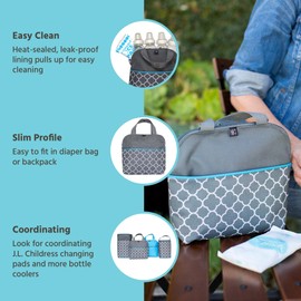 JL Childress MaxiCOOL 4 Bottle Cooler - Clover Grey/Teal