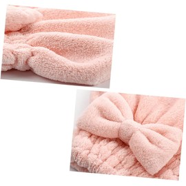 minkissy - 2 turbinas de cabeza rosa para mujer, bandana para cabello de secado rápido, toalla de para mujer, toalla seca para el cabello, envoltura de turbante, envoltura de microfibra para el cabello, gorra de secado para el cabello Miss