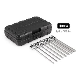 TEKTON 3/8 Inch Drive Long Hex and Torx Bit Socket Set with Cases, 31-Piece (1/8-3/8 in., 3-10 mm, T10-T60) | SHB91900