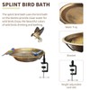 WANGIRO Deck Mounted Bird Bath for Outside,Detachable Birdbath Bowl with