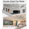 JSAITEE Ceiling Fan with Light and Remote/APP Control, 62 inch