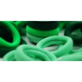 Mytoptrendz 100 Pieces Mini Soft Hair TieKids Hair Bobble Seamless Hair Band Jersey Fabric Hair Ponio for Baby Girls Kids Toddlers Ponytail Holder Hair Accessories (Green-Gradient)