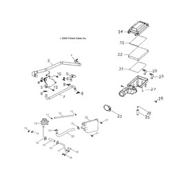 Polaris ATV Air Box Gasket, Predator 50, Genuine OEM Part 0453907, Qty 1