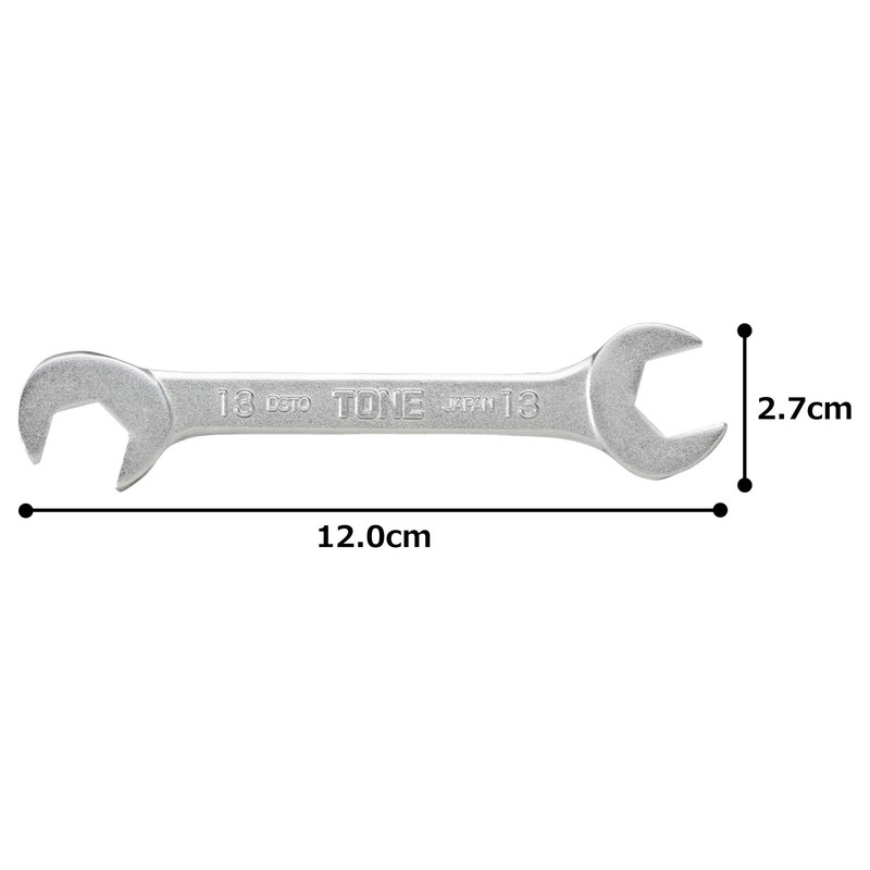 TONE Thin Type Spanner DSTO-13, Double Side Width 0.51 inches