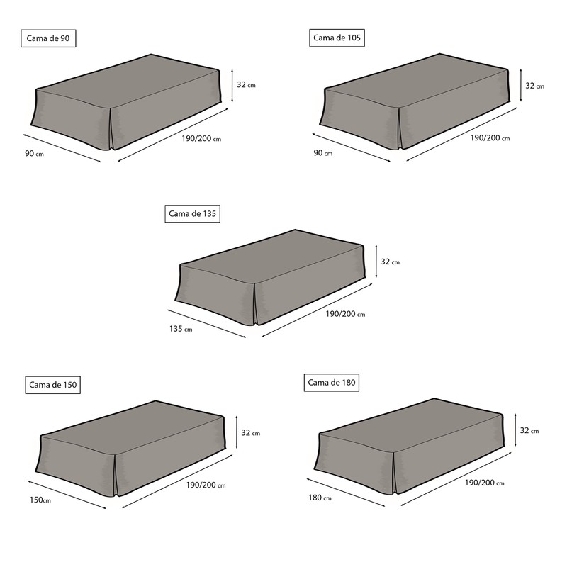 EasyCosy - Fitted Sheet for Deep Mattresses (32 cm) Athenea
